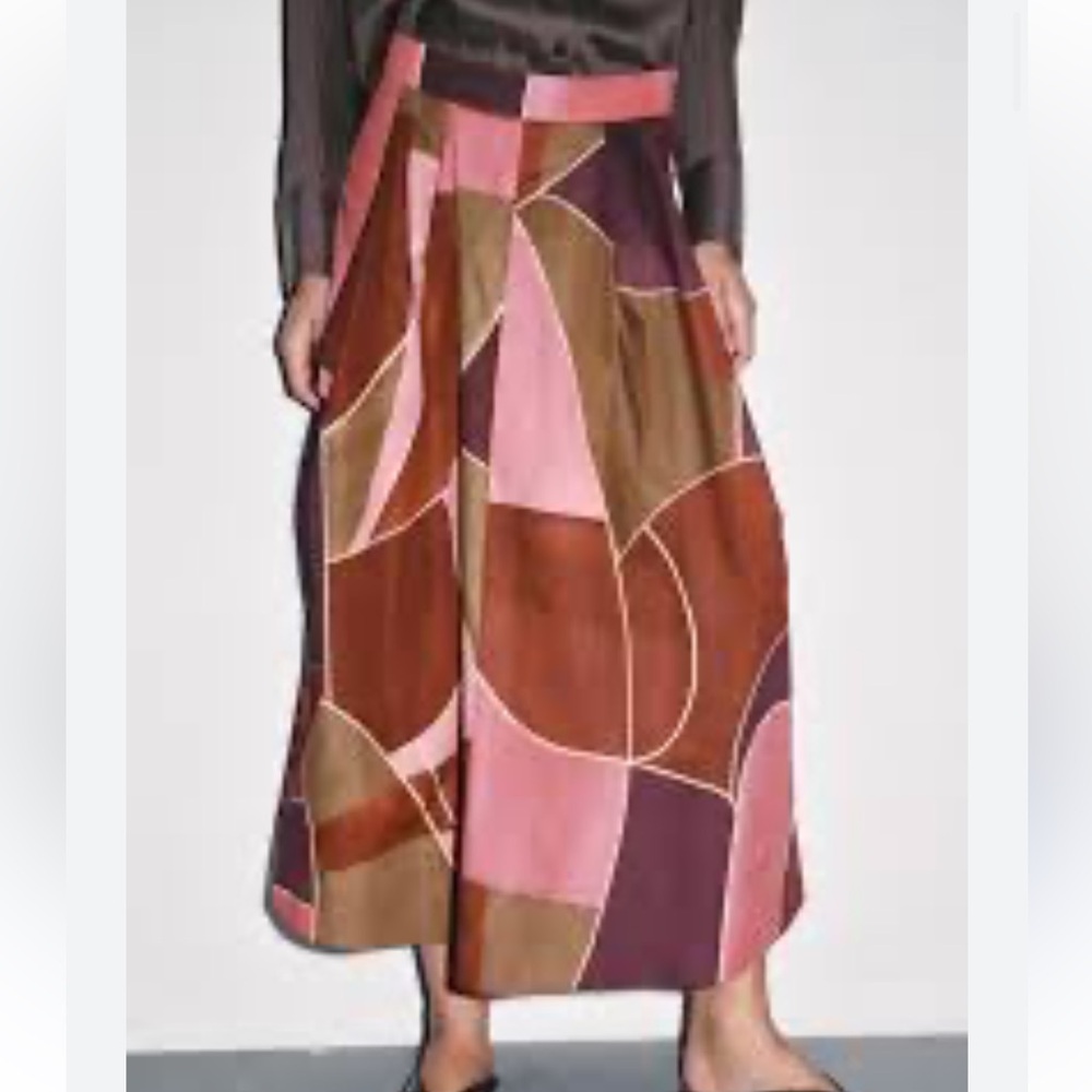 Zara NWT printed midi skirt ZW Collection 2183/048 - Picture 7 of 8